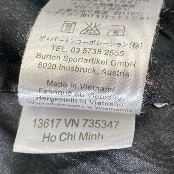 Burton Ho Chi Minh Plaid Vest Dry Ride Hooded Small EUC Ski Snowboard - Picture 11 of 12